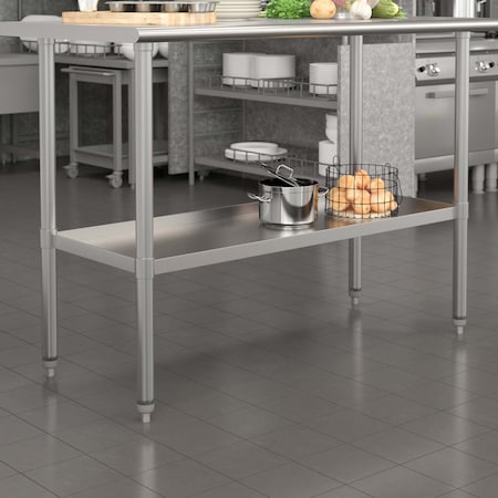 Flash Furniture Galvanized Under Shelf for 24 x 48 Work Tables NH-GU-2448-GG